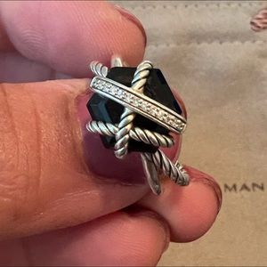 DAVID YURMAN Sterling Silver Cable Wrap Black Onyx